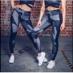 Color Block Legging Mesh Openings